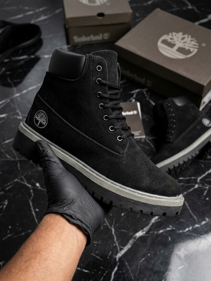 Timberland Nubuck Lug Boots - Black