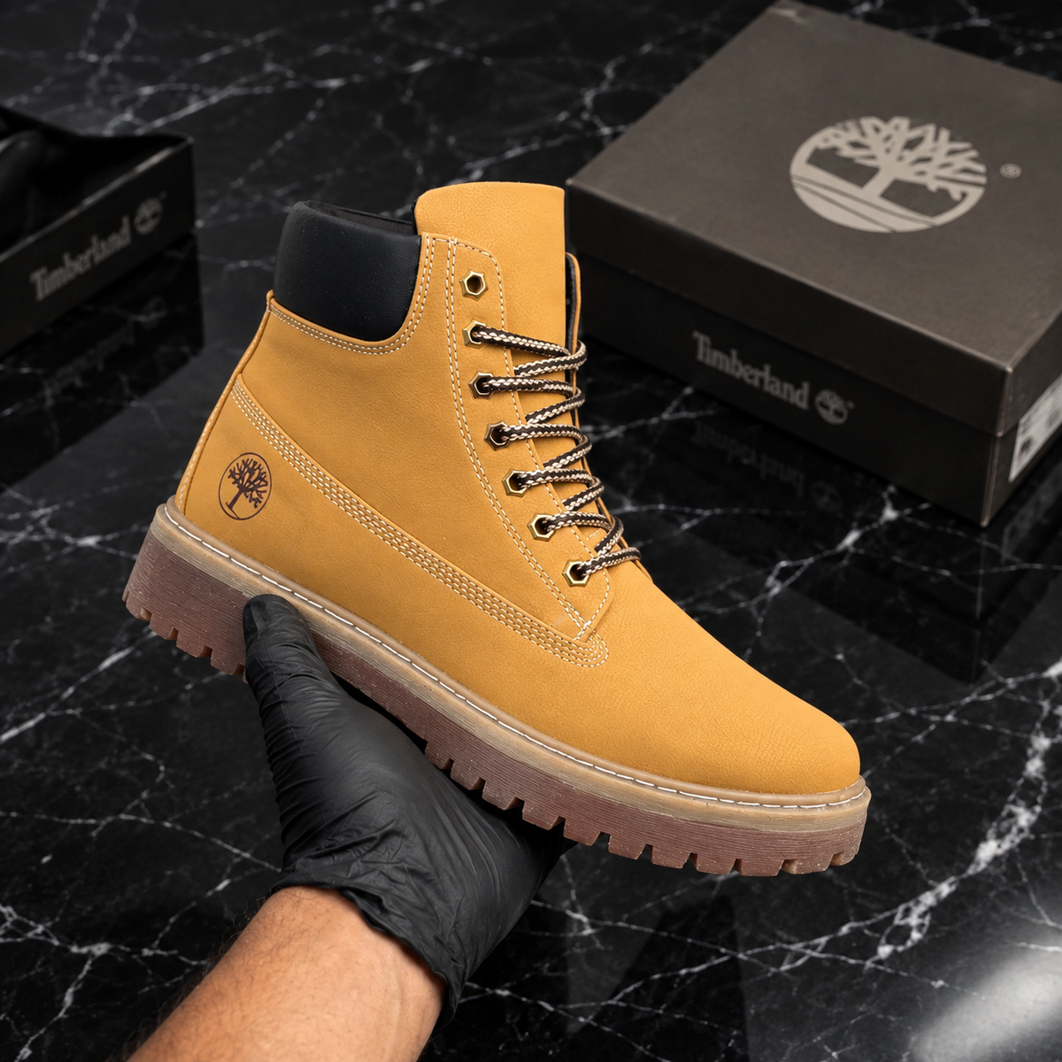 Timberland Nubuck Lug Boots - Tan