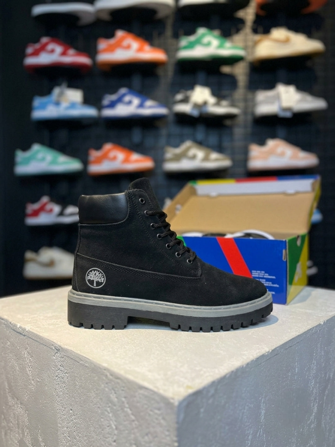 Timberland Nubuck Lug Boots - Black
