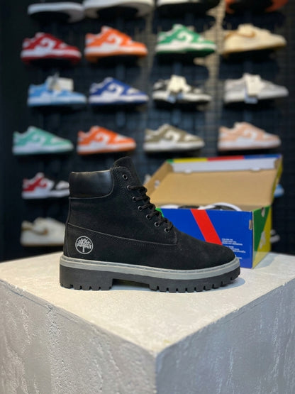 Timberland Nubuck Lug Boots - Black