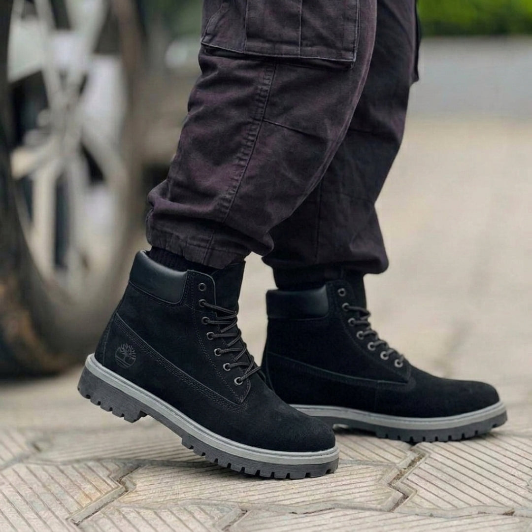 Timberland Nubuck Lug Boots - Black