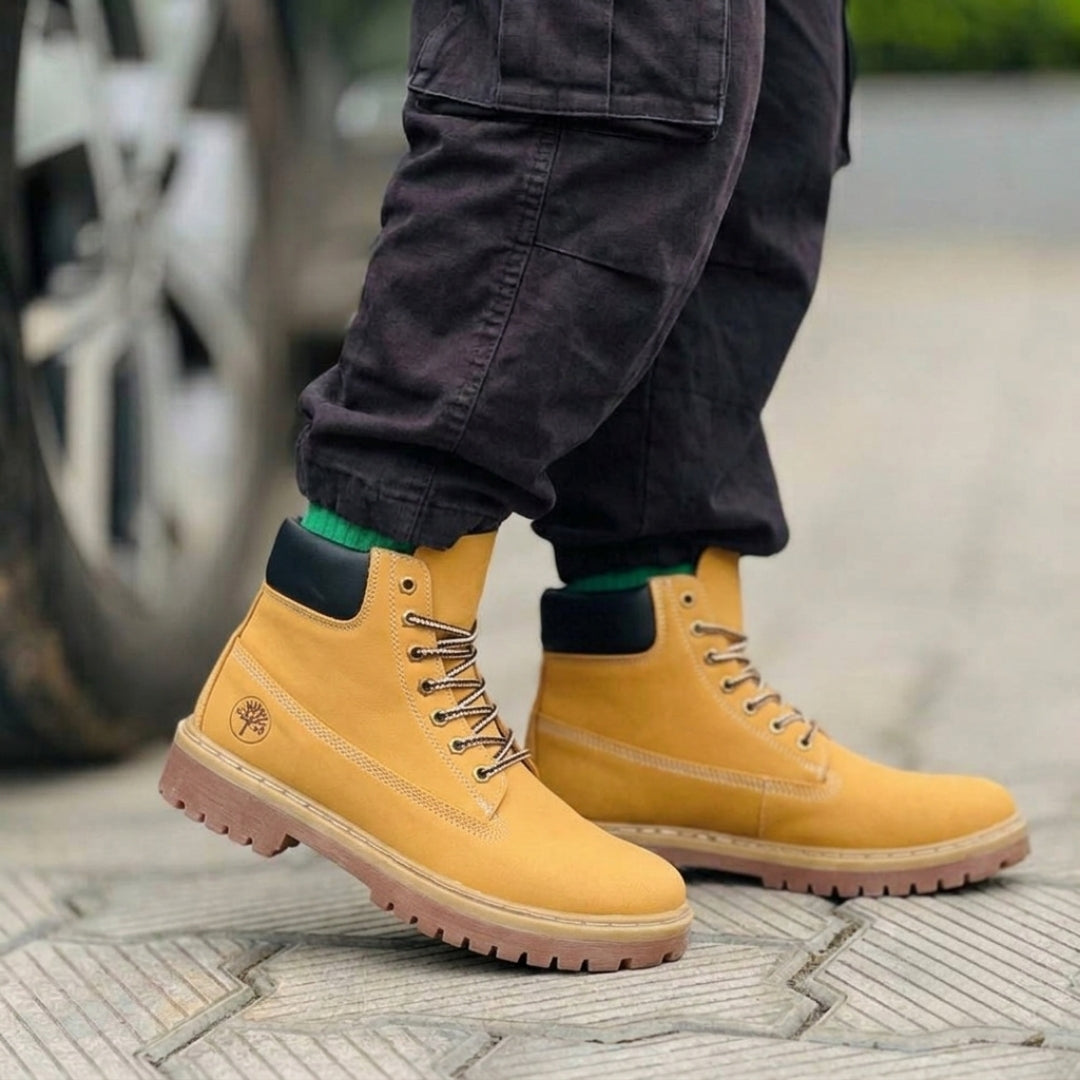 Timberland Nubuck Lug Boots - Tan