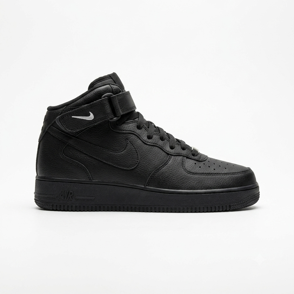 Nike Airforce 1 Mid Stitched Sole - Black