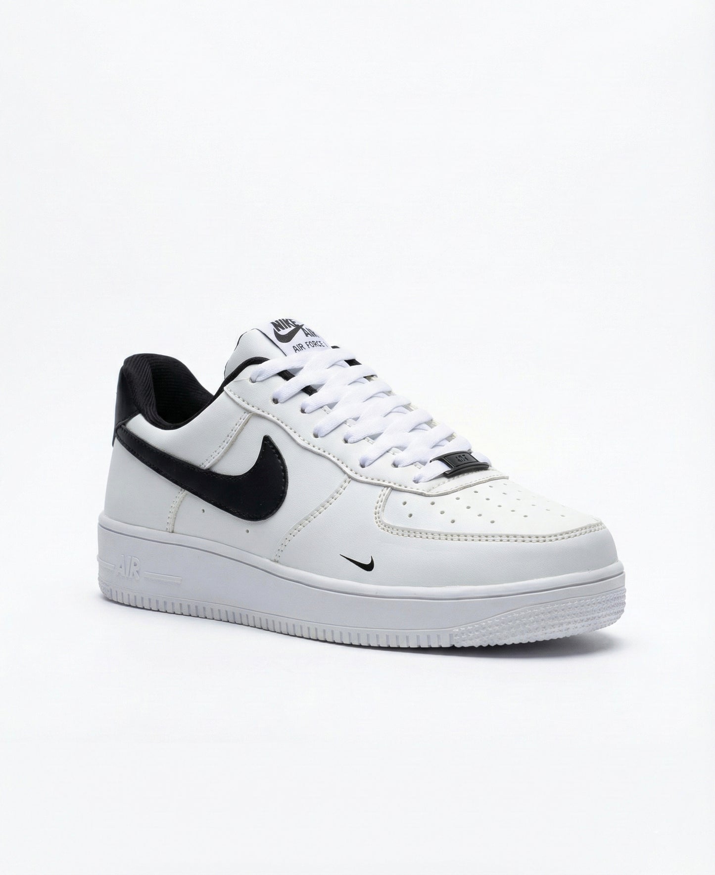 Nike Airforce 1 "White Black" with extra metal buckle