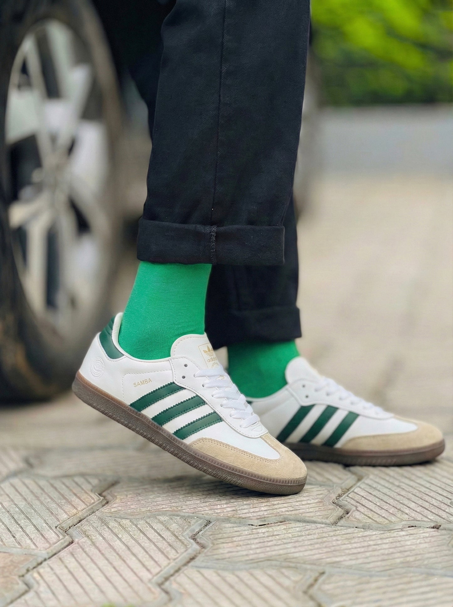 Adidas Samba - White Green