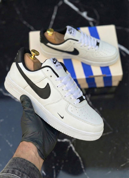 Nike Airforce 1 "White Black" with extra metal buckle