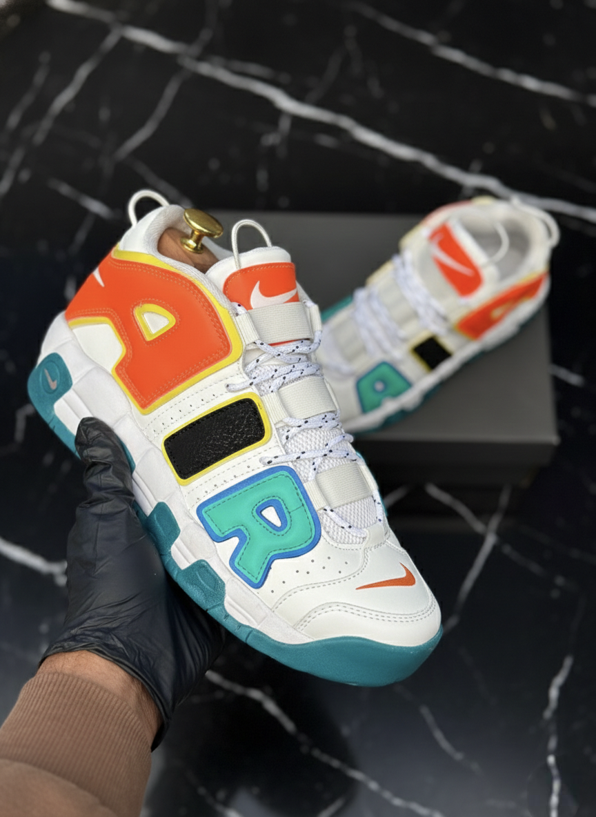 Nike Air More Uptempo “Street Pop” – White Teal Orange