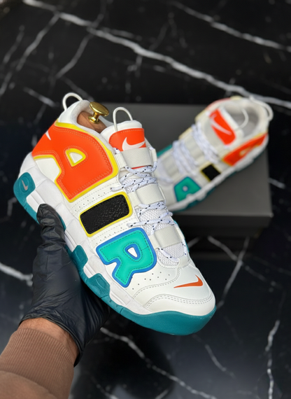 Nike Air More Uptempo “Street Pop” – White Teal Orange