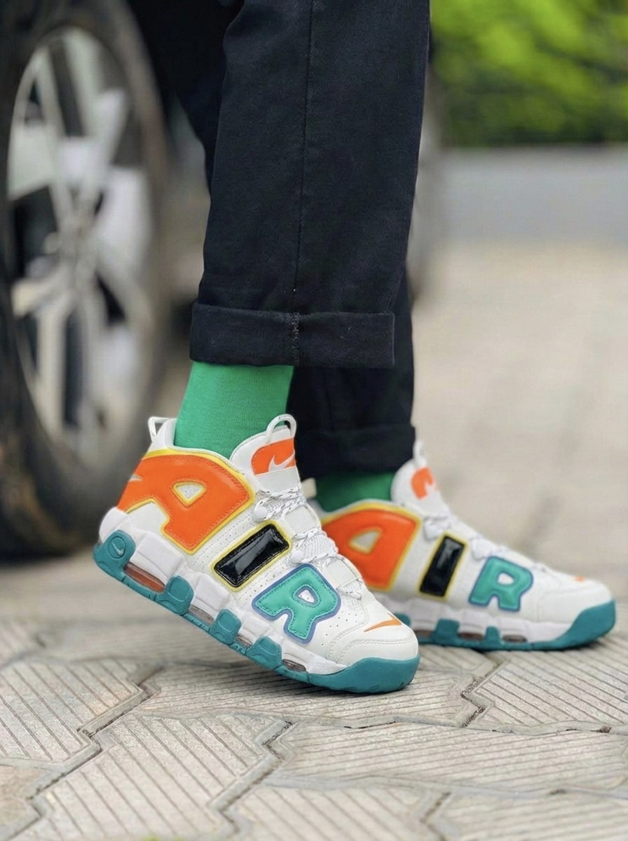 Nike Air More Uptempo “Street Pop” – White Teal Orange