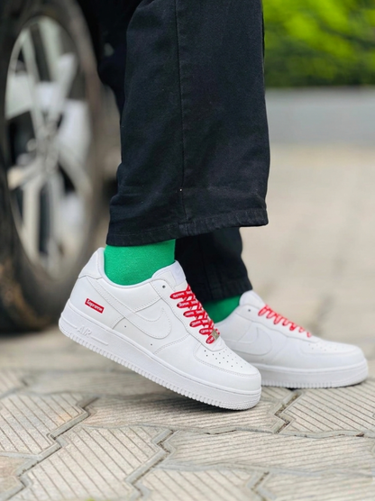 Nike Airforce 1 Supreme Stitched Sole - White