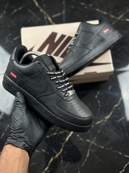 Nike Airforce 1 Supreme Stitched Sole - Black