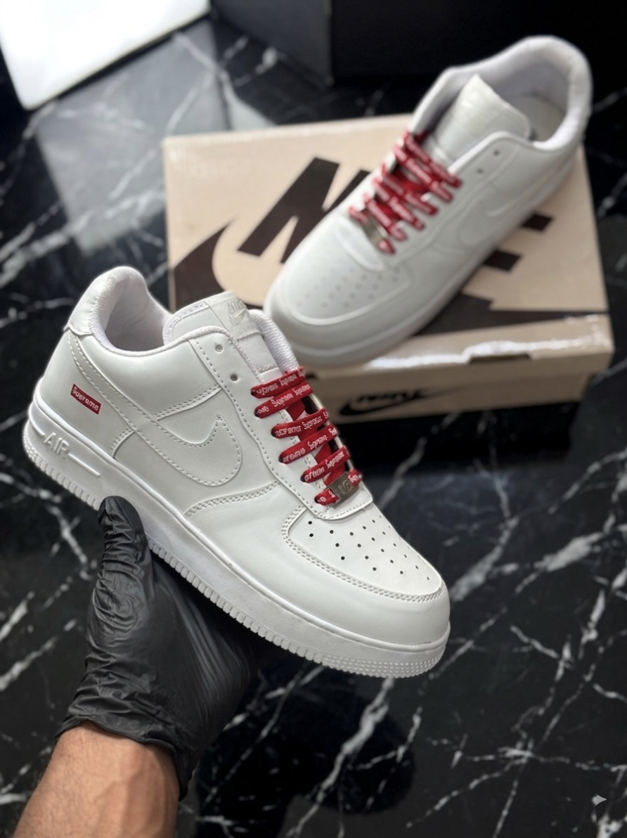 Nike Airforce 1 Supreme Stitched Sole - White