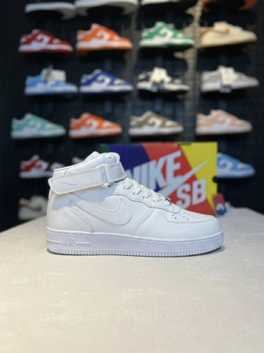 Nike Airforce 1 Mid Stitched Sole - White