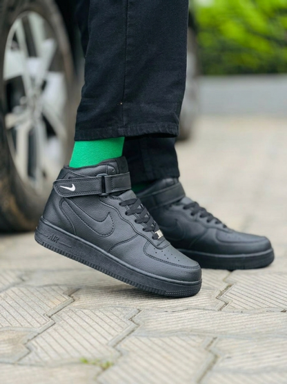 Nike Airforce 1 Mid Stitched Sole - Black