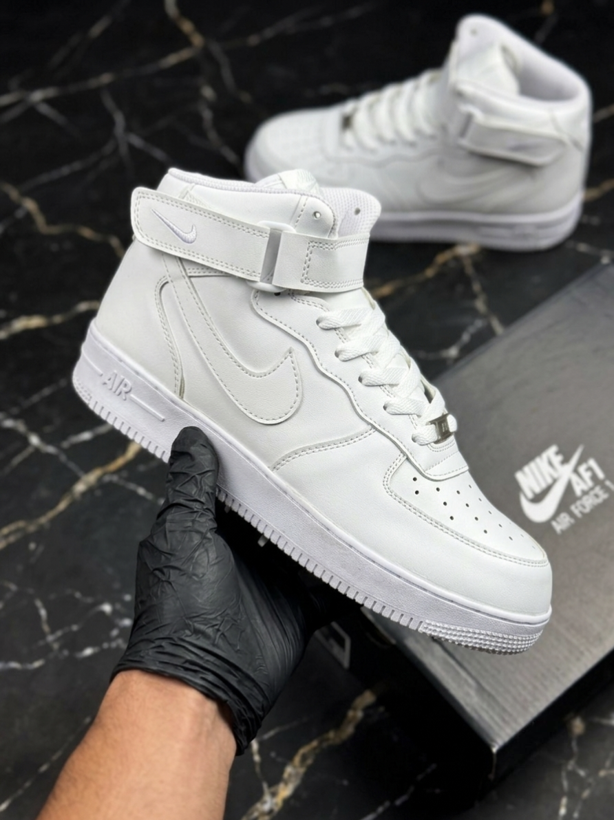 Nike Airforce 1 Mid Stitched Sole - White