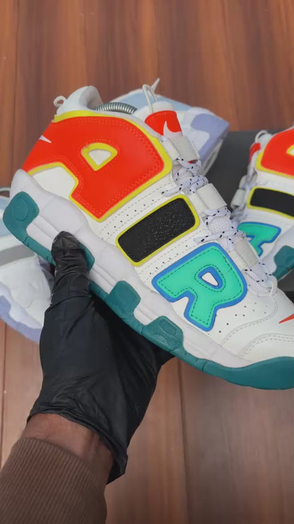 Nike Air More Uptempo “Street Pop” – White Teal Orange